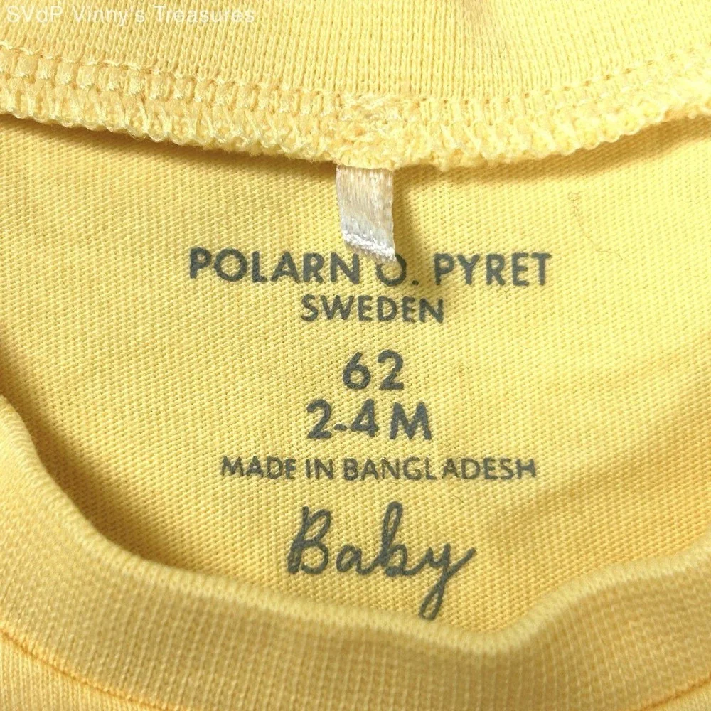 Polarn O. Pyret Baby Girl Organic Cotton 4pc Bundle Rainbow Heart Size 2-4M